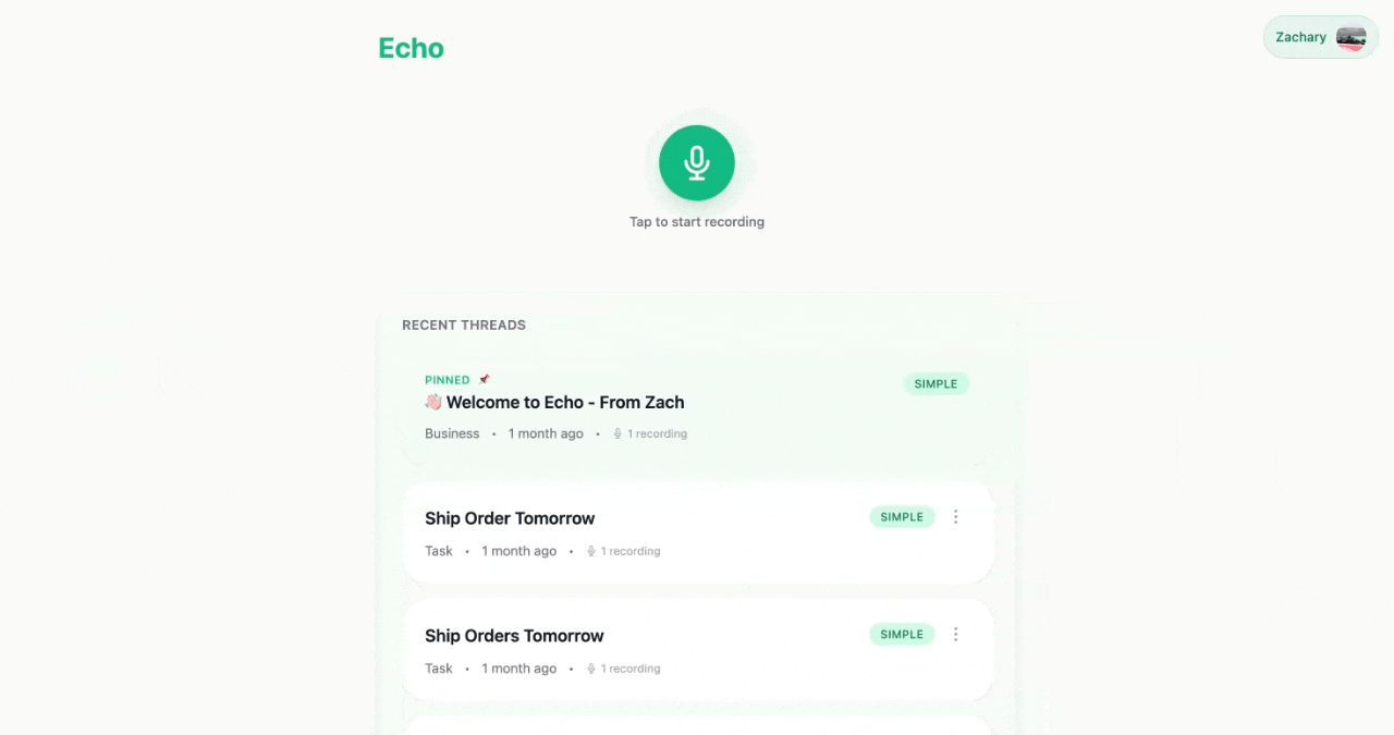 Echo - Voice-first idea capture app